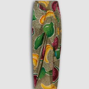 NWT COACH signature fruit print sarong Dress Scarf OS Swim Coverup Swimwear